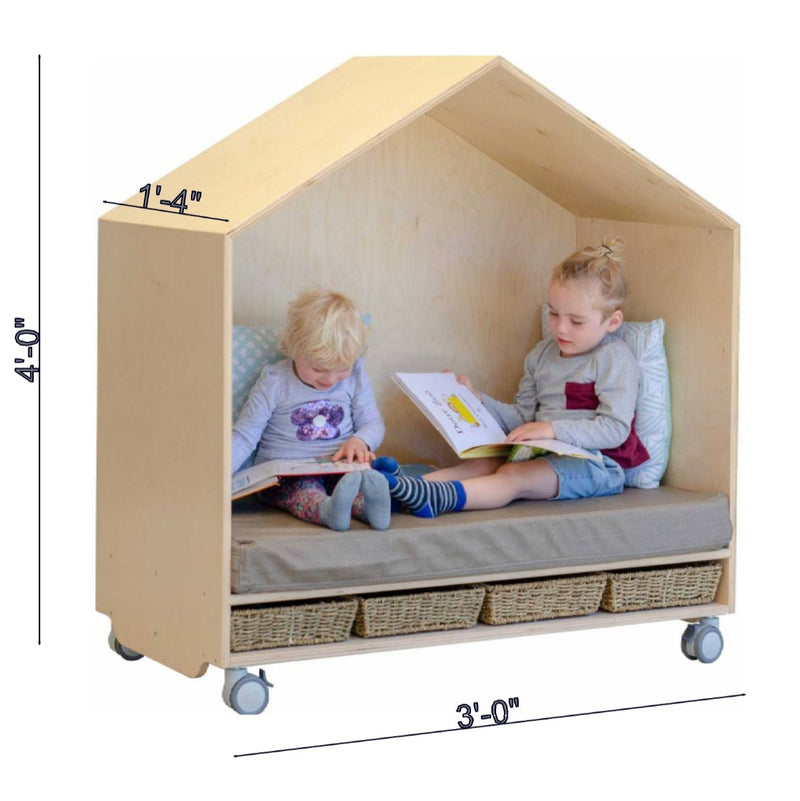Kid's Reading Nook With Storage For Home And Classroom By Miza