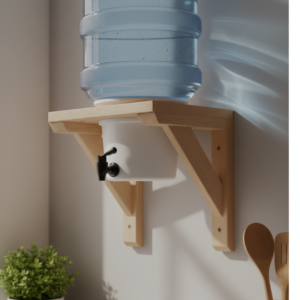 Wall-Mounted Wooden Water Dispenser/ Bisleri 20 Litres Stand By Miza