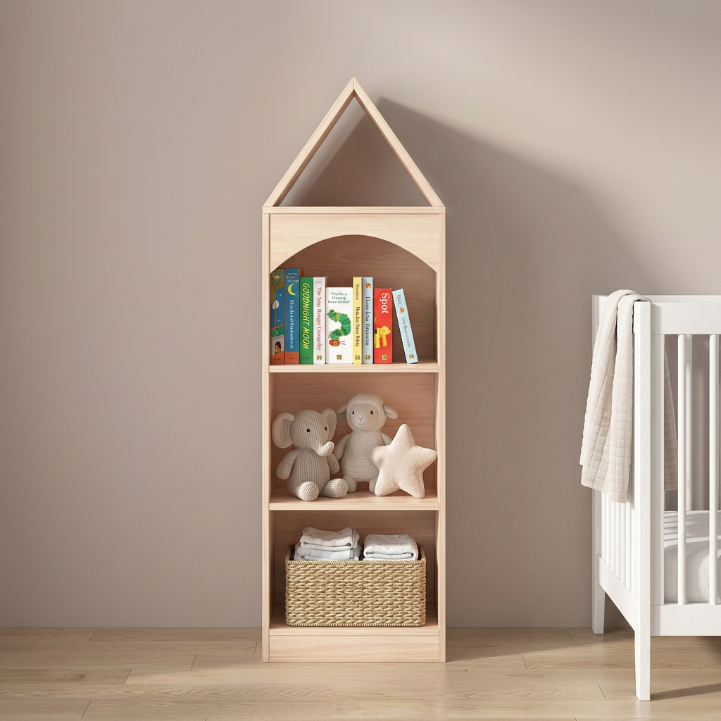 Freestanding Nordic Kids Bookshelf By Miza