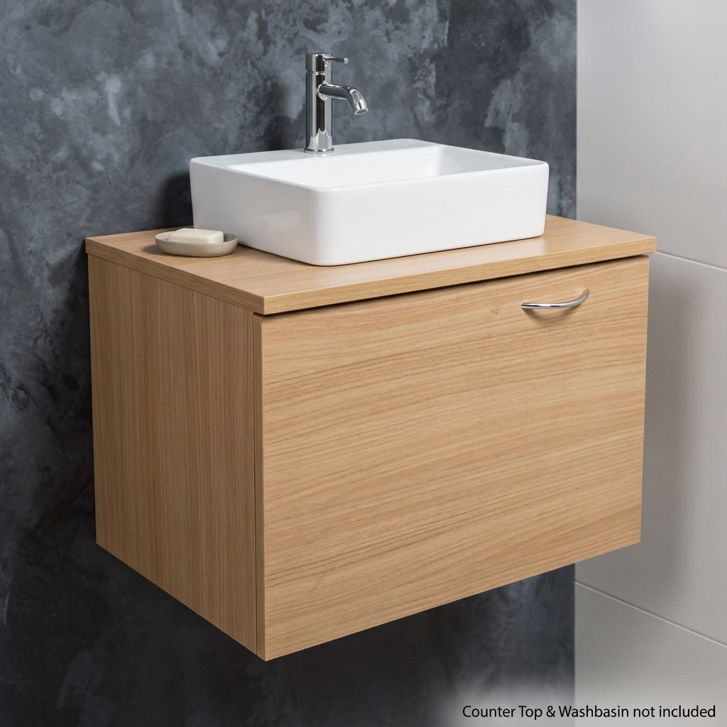 Aesthetic HDHMR Water Resistant Minimal Bathroom Vanity By Miza