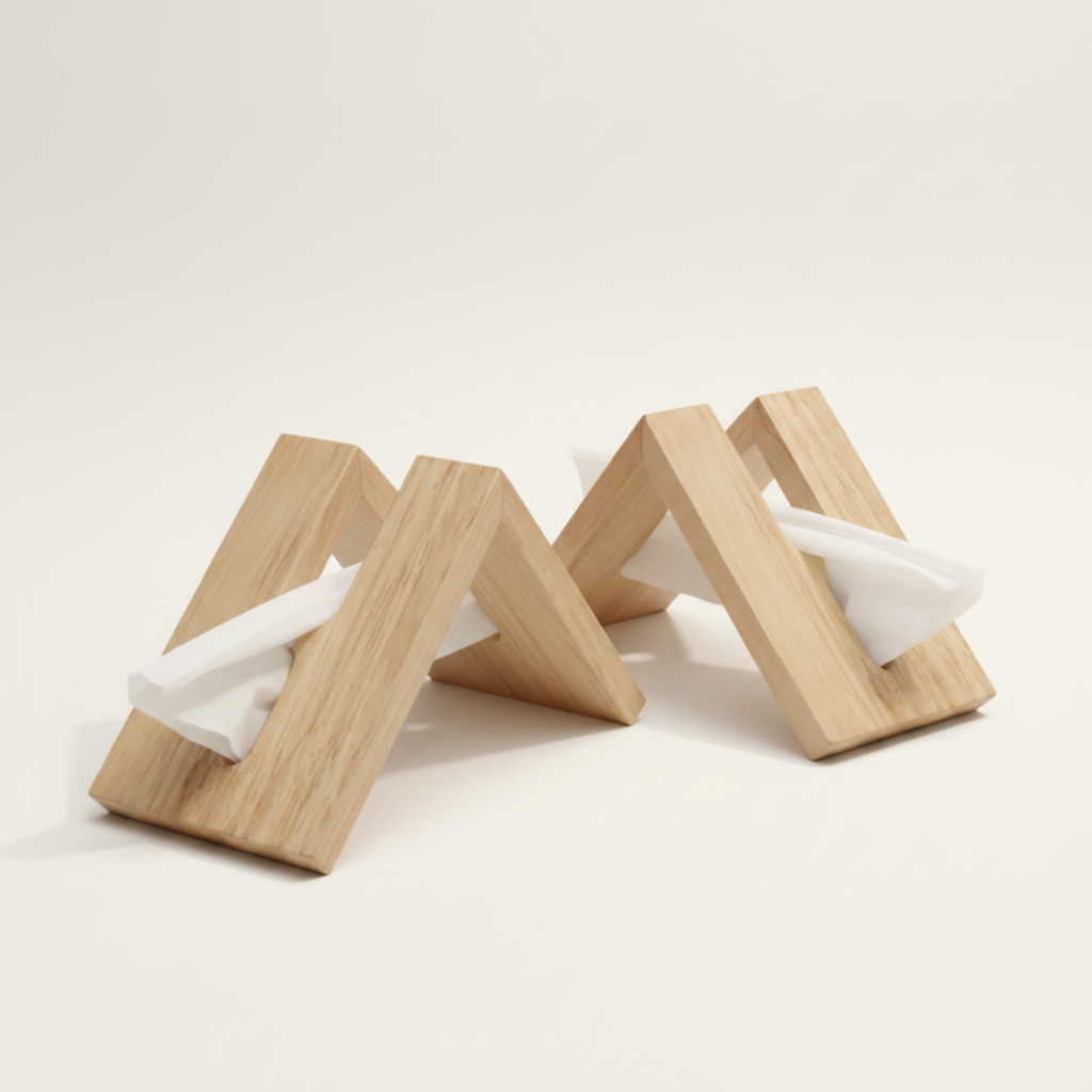 Modern Decorative and Stylish Wooden Tissue Holder Stand for Car, Dining Table, Kitchen, Office & Restaurant By Miza