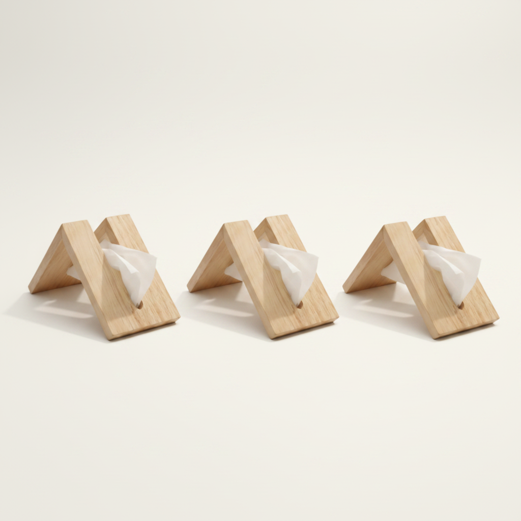 Modern Decorative and Stylish Wooden Tissue Holder Stand for Car, Dining Table, Kitchen, Office & Restaurant By Miza