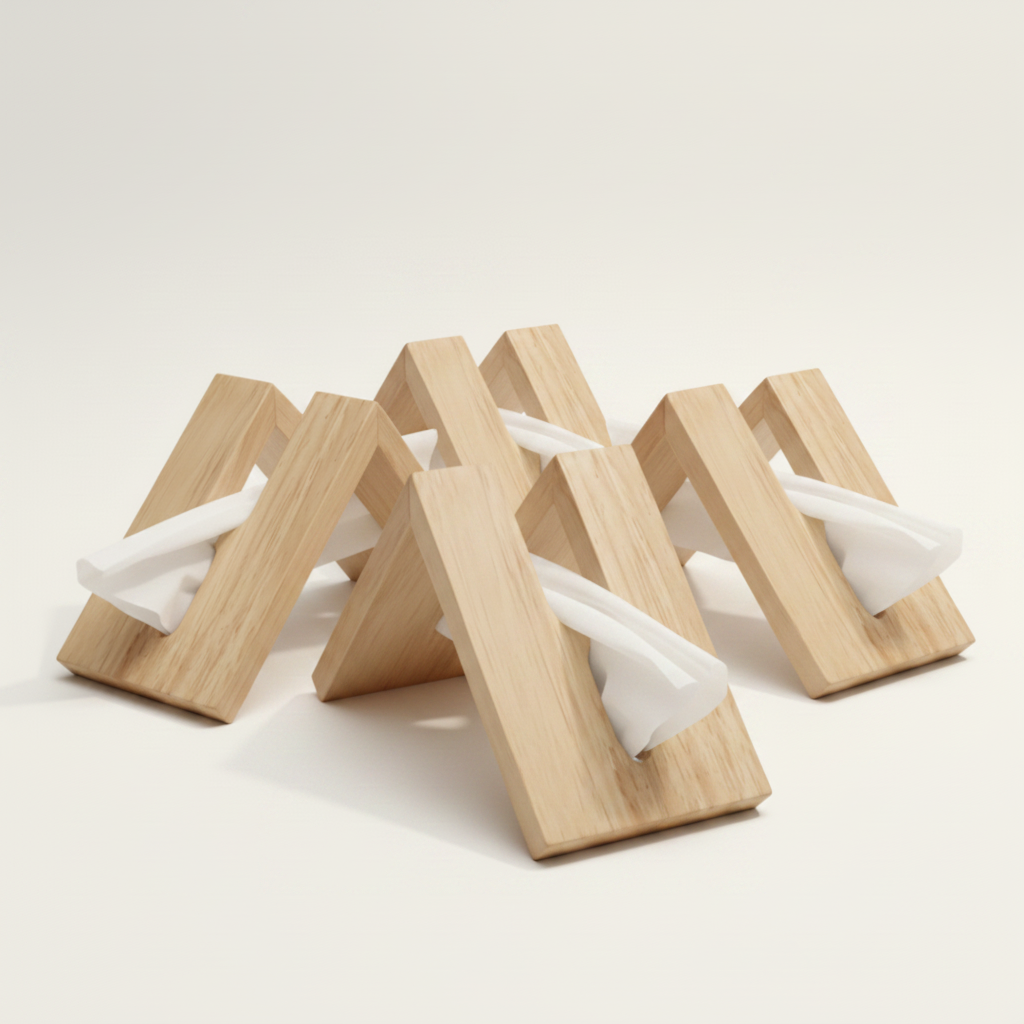 Modern Decorative and Stylish Wooden Tissue Holder Stand for Car, Dining Table, Kitchen, Office & Restaurant By Miza