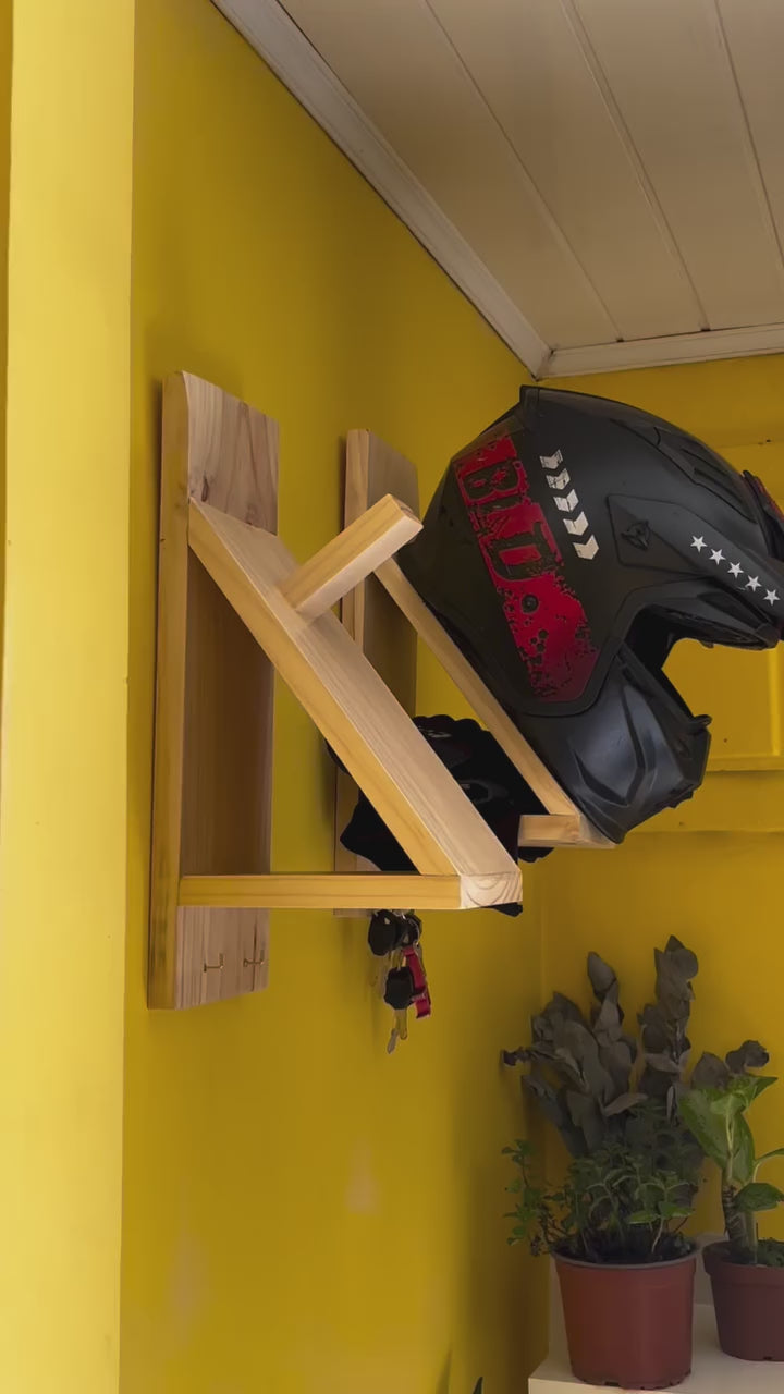 Peelorange Wall-Mounted Helmet, Key & Gear Rack, 1PC By Miza