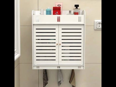 Wall Mounted PVC Bathroom [38] Storage Cabinet With By Miza