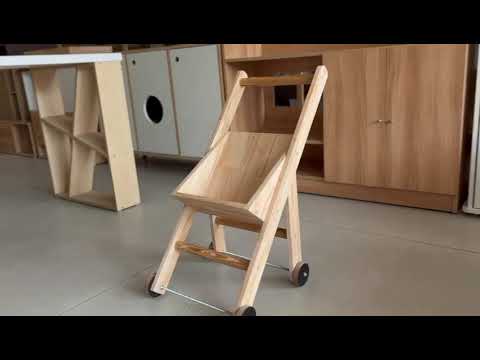 Wooden Baby Cart With Wheels for Kids By Miza