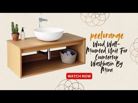 Wood Wall-Mounted Unit For Countertop Washbasin By Miza