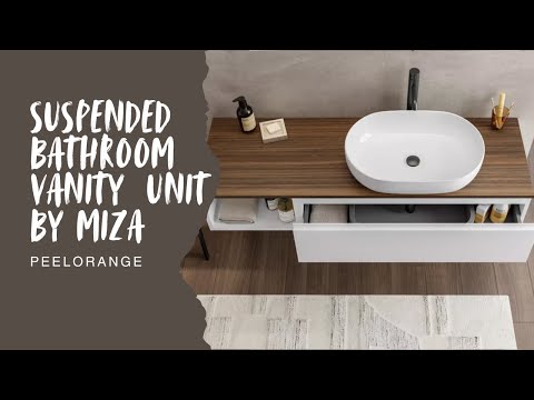 Suspended Bathroom HDHMR Water Resistant Washbasin Vanity Unit By Miza