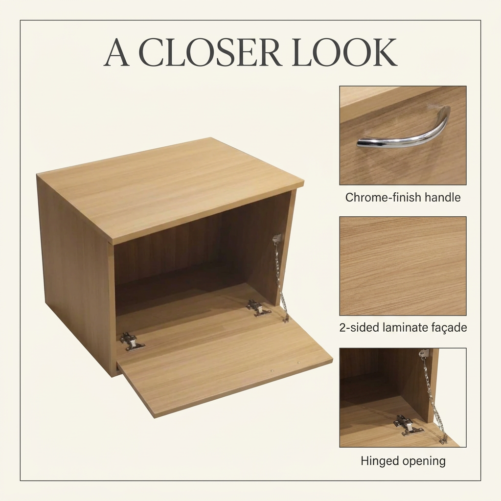Aesthetic HDHMR Water Resistant Minimal Bathroom Vanity By Miza