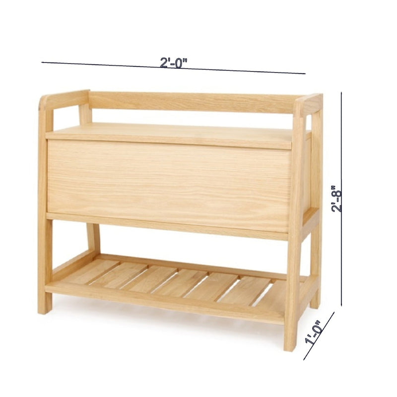 Hallway Shoe Storage Bench With Lid By Miza