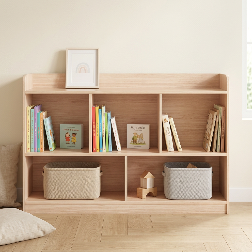 Freestanding Nordic Kids Bookshelf By Miza