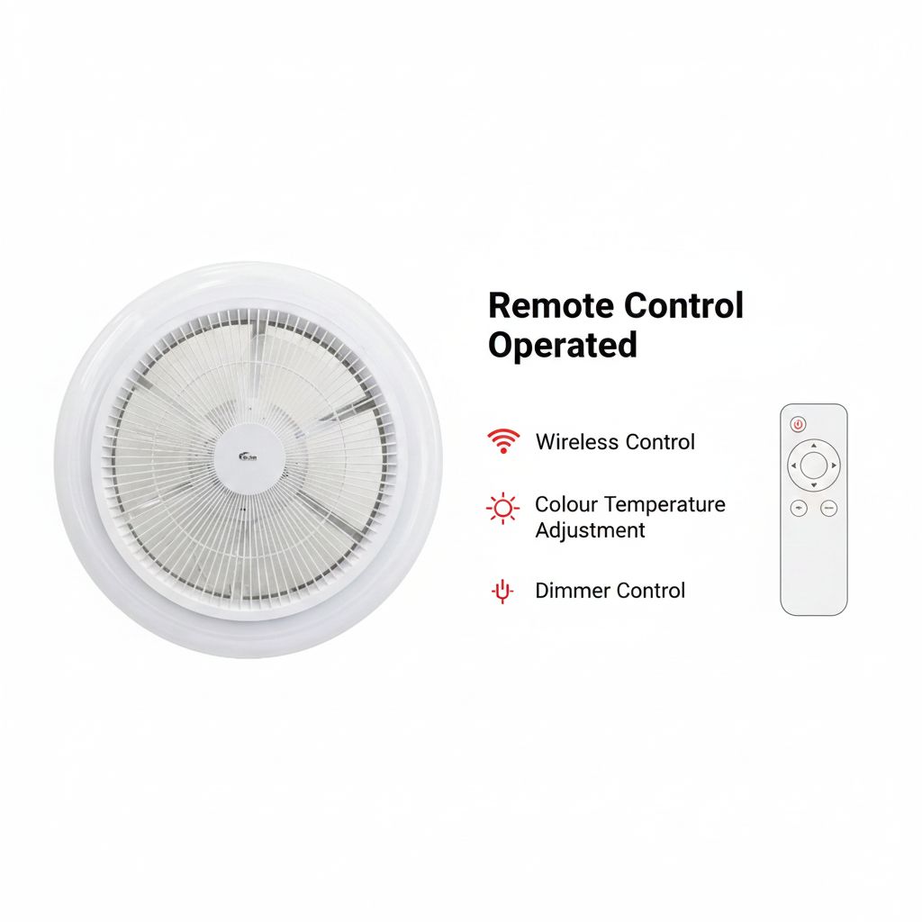 Deco Fan Mini 465 mm/18 INCHES | False Ceiling Ventilation Fan | Remote Operated | By Wadbros