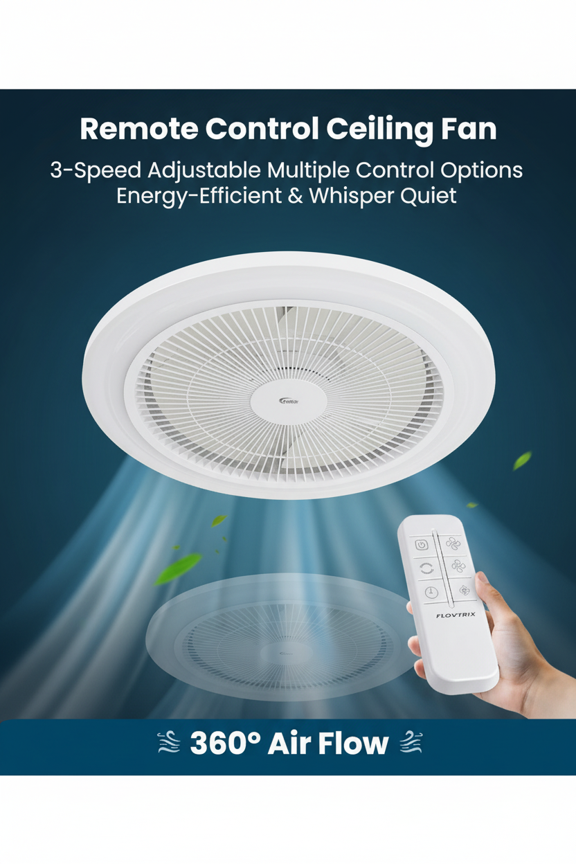 Deco Fan Mini | False Ceiling Ventilation Fan | Remote Operated | By Wadbros