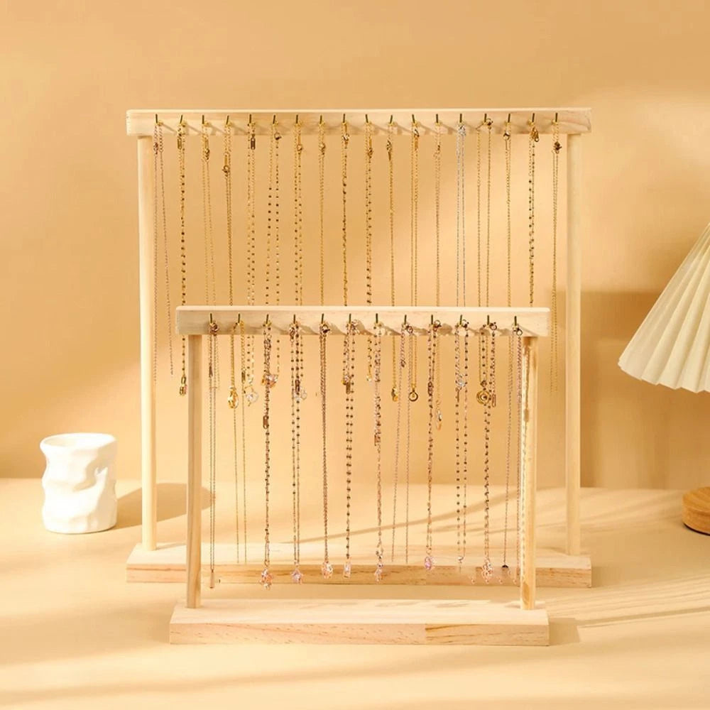 Wooden Necklace Display Rack By Miza