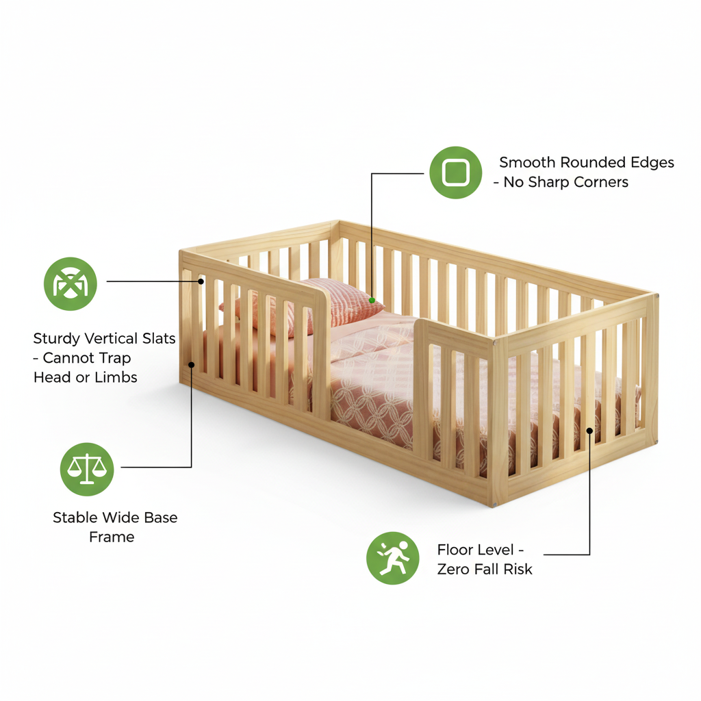 Montessori Wooden Baby Floor Sleep Station / Baby Cot By Miza