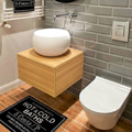 Aesthetic Minimal HDHMR Water Resistant Revised Bathroom Washbasin Vanity By Miza