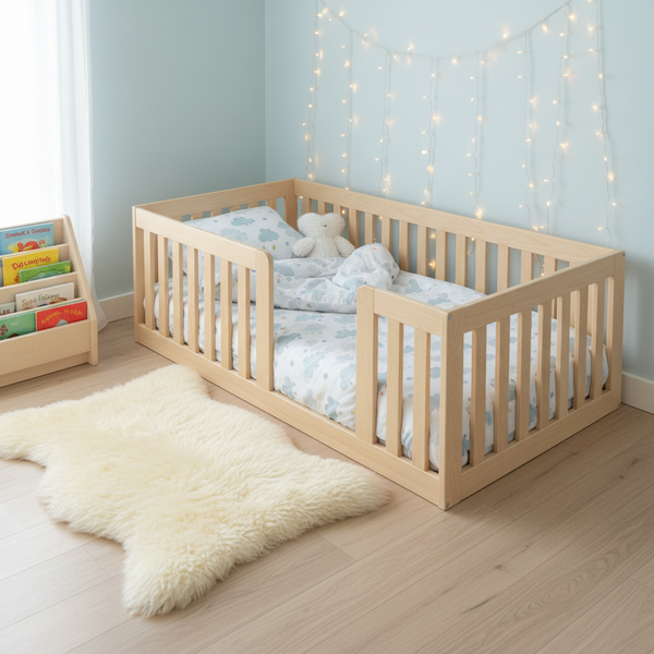 Montessori Wooden Baby Floor Sleep Station / Baby Cot By Miza