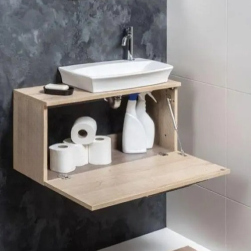 Aesthetic HDHMR Water Resistant Minimal Bathroom Vanity By Miza