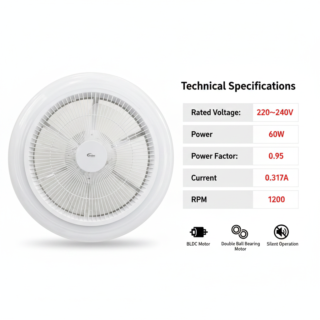 Deco Fan Mini 465 mm/18 INCHES | False Ceiling Ventilation Fan | Remote Operated | By Wadbros