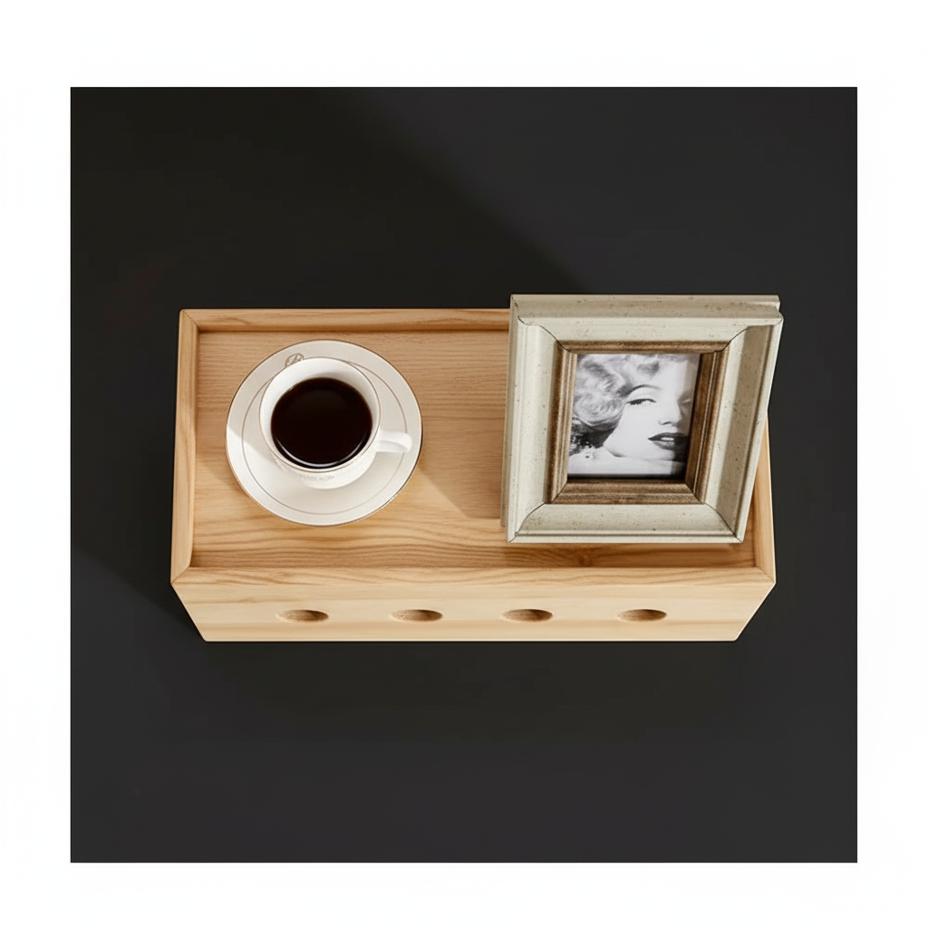 Rectangle Mobile Charger Wood Box By Miza