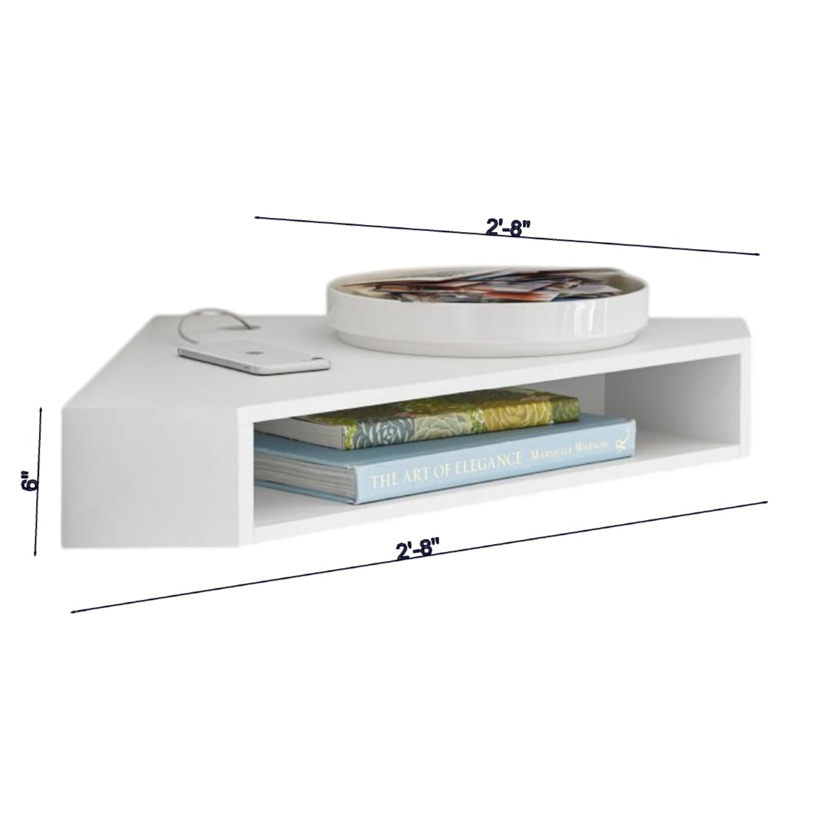 Open Box : Lane Corner Shelve By Miza