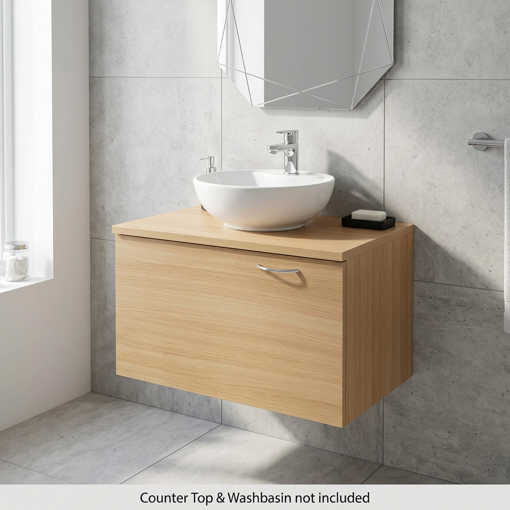Aesthetic HDHMR Water Resistant Minimal Bathroom Vanity By Miza