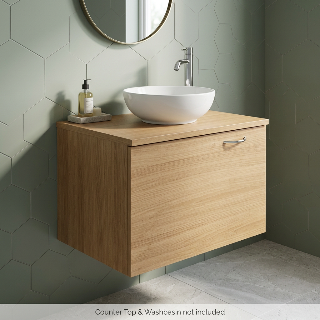 Aesthetic HDHMR Water Resistant Minimal Bathroom Vanity By Miza