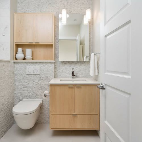 HDHMR Water Resistant Vanity And Multipurpose Wall Mounted Storage Cabinet By Miza