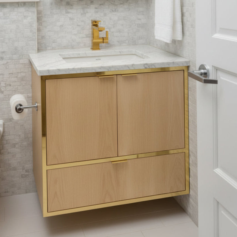 Modern Floating Vanity And Multipurpose Wall Mounted Storage Cabinet By Miza
