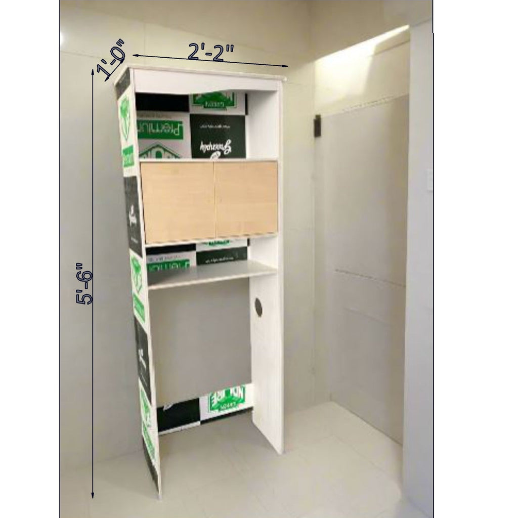 Washing Machine Storage Shelf in PVC Waterproof Board By Miza