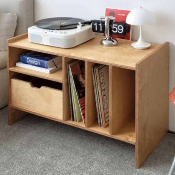 Vintage Side Table And Storage Unit For Living Room By Miza