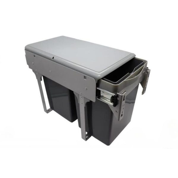 Pull Out Waste Bin Plastic Double With Telescopic Sliders Door Mounted By Inox ( G3.01.101 ) - 1 Pc