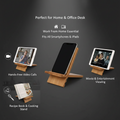 Adjustable Solid Rubber Wood Tabletop Stand for iPad, Mobile, and Cookbook By Miza