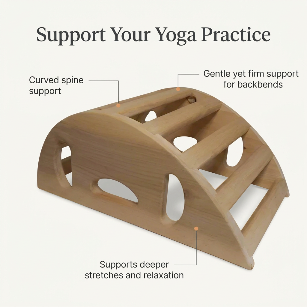 Eco Yoga Wooden Back Bender/Back Stretcher By Miza