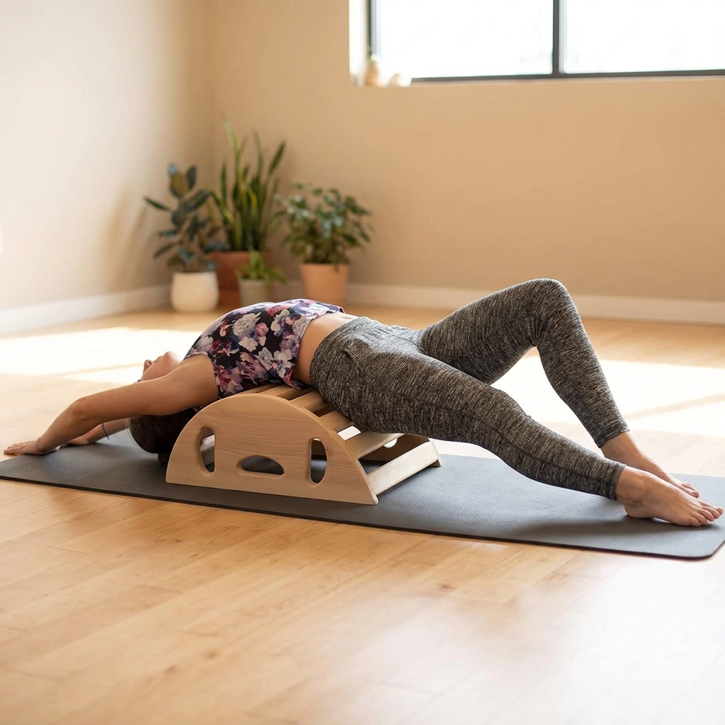 Eco Yoga Wooden Back Bender/Back Stretcher By Miza