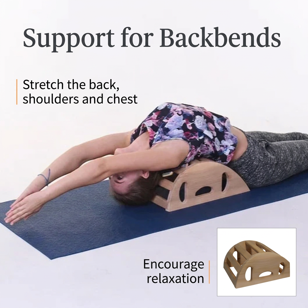 Eco Yoga Wooden Back Bender/Back Stretcher By Miza