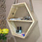 Geometric/Hexagonal Handmade Shelf ( With Complementary Coaster ) By Miza