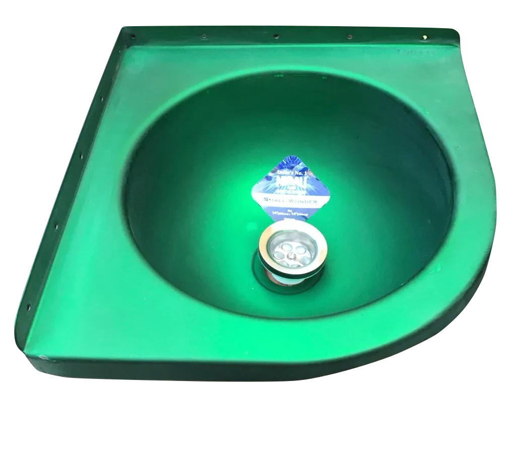 Nirali Small Wonder Corner Wash Basin in Stainless Steel 304 Grade