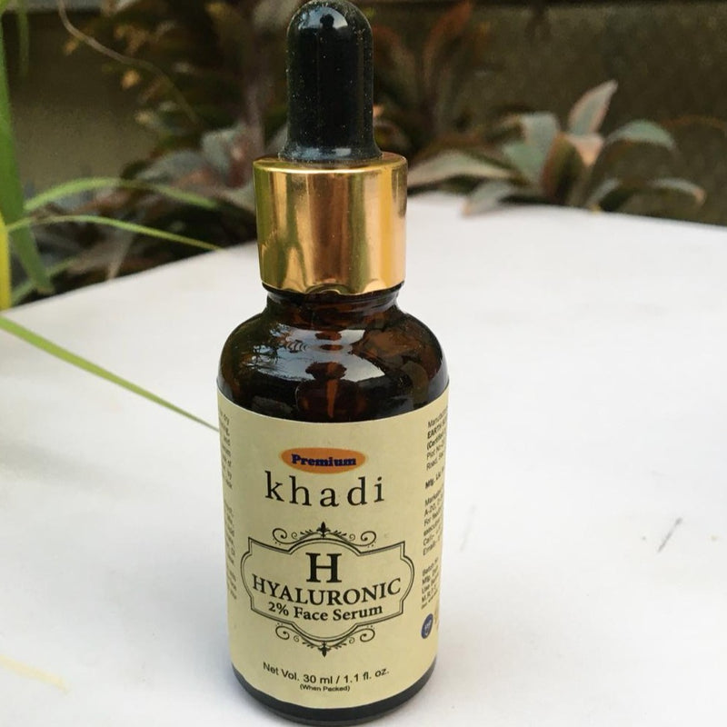 Khadi India 2% Hyaluronic Face Serum for face with Vitamin E & C  (30 ml)