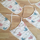 3-6 Months Multicolor Muslin Nappy Pack Of 5 Baby Cloth Diapers Langot Washable Reusable