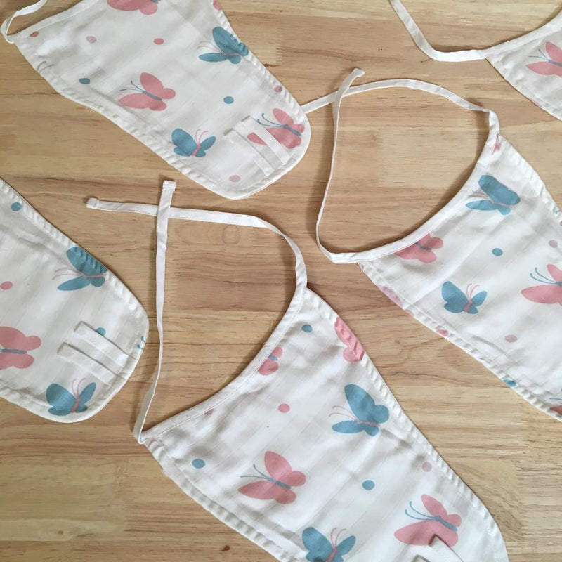 3-6 Months Multicolor Muslin Nappy Pack Of 5 Baby Cloth Diapers Langot Washable Reusable