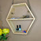 Geometric/Hexagonal Handmade Shelf ( With Complementary Coaster ) By Miza