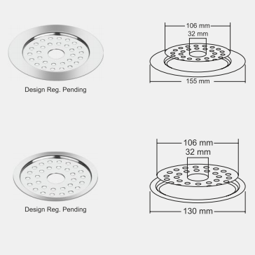 Nirali Jayce Floor Drain In Stainless Steel 304 Grade - peelOrange.com