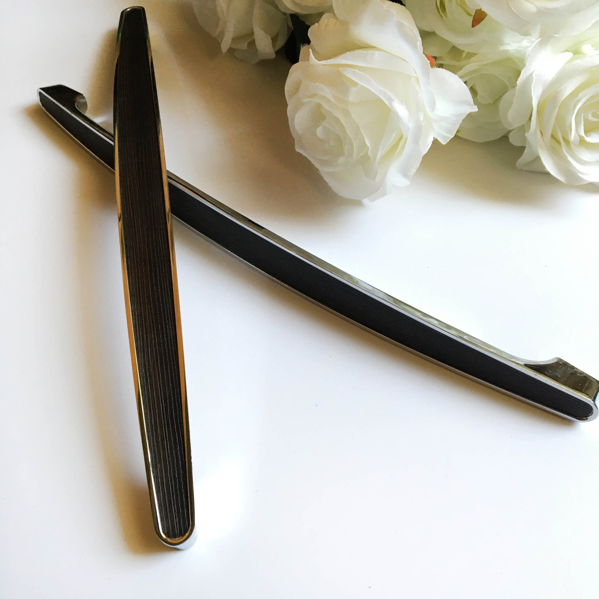 Arc Shape Hexagonal Pattern Metal Silver Tone Door/Cupboard Pull Handle 1Pc By DH