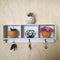 White Utility Three Compartment Shelf With Steel Hanging Hooks By Miza