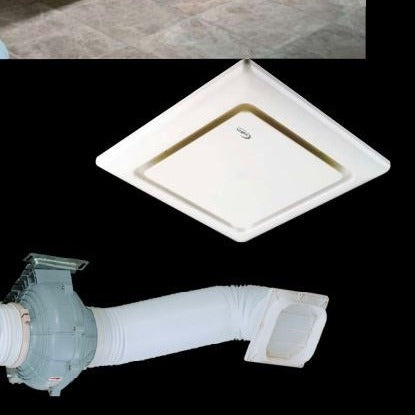 White (DP820 - 55/161) Ceiling Inline Fan By Wadbros