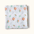 Space Plane Random Printed Muslin Swaddle Blanket For Baby By MM - 1 Pc