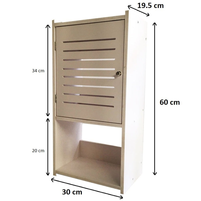 Small & Classy Modern White PVC Wall Mounted Cabinet For Bathroom Essentials By Miza