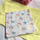 Rainbow Random Printed Muslin Swaddle Blanket For Baby By MM - 1 Pc