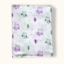 Owl Random Printed Muslin Swaddle Blanket For Baby By MM - 1 Pc